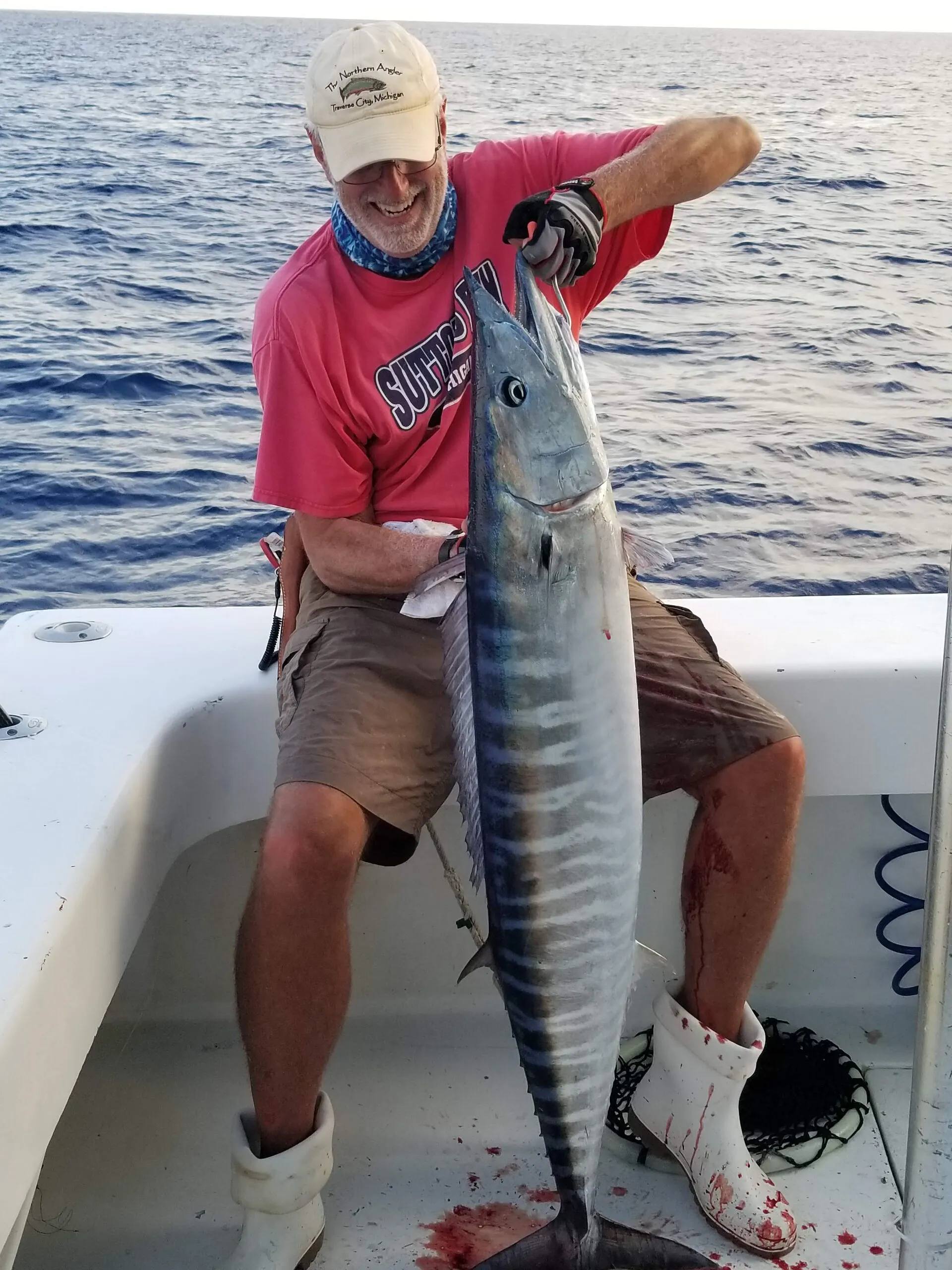 Angler with a wahoo